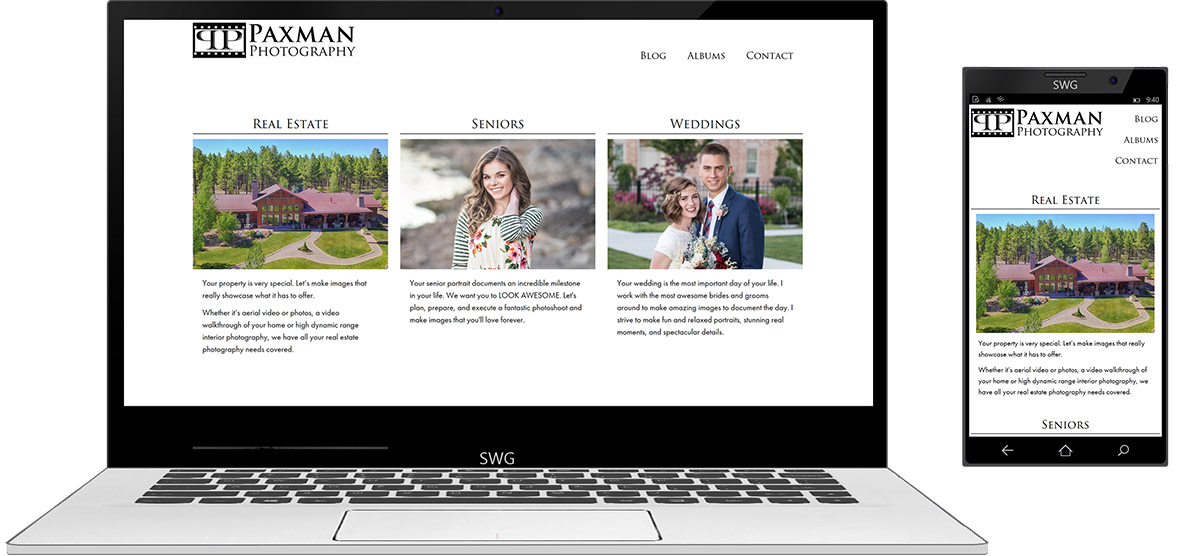 Paxman Photography Website Design